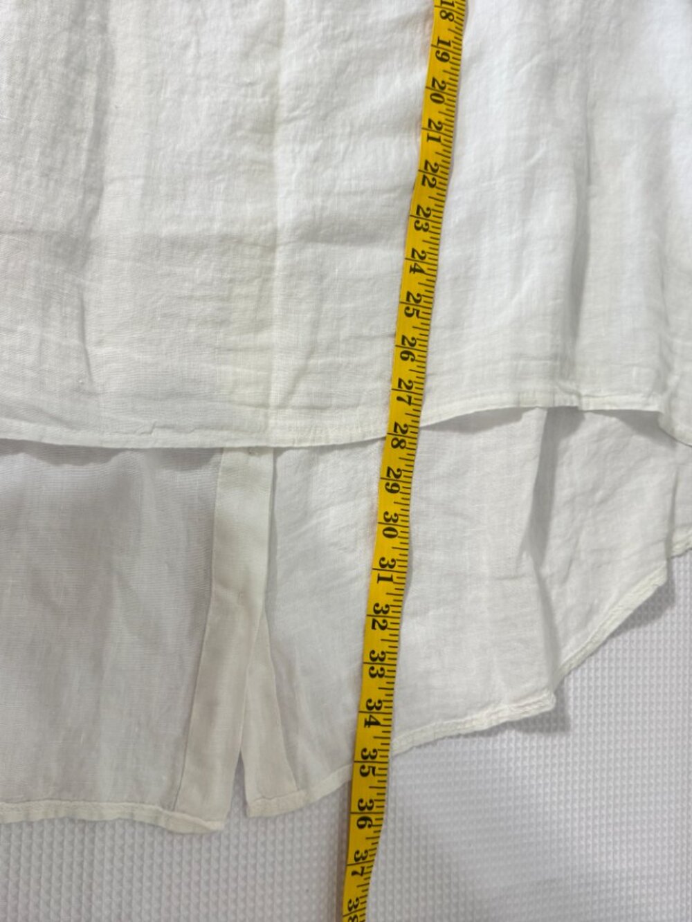 TERZO MILLENNIO Made in Italy White Linen Top 1X NWT - Picture 9 of 10